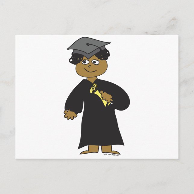 Utexaminerad, etniskt man meddelande vykort (Framsida)