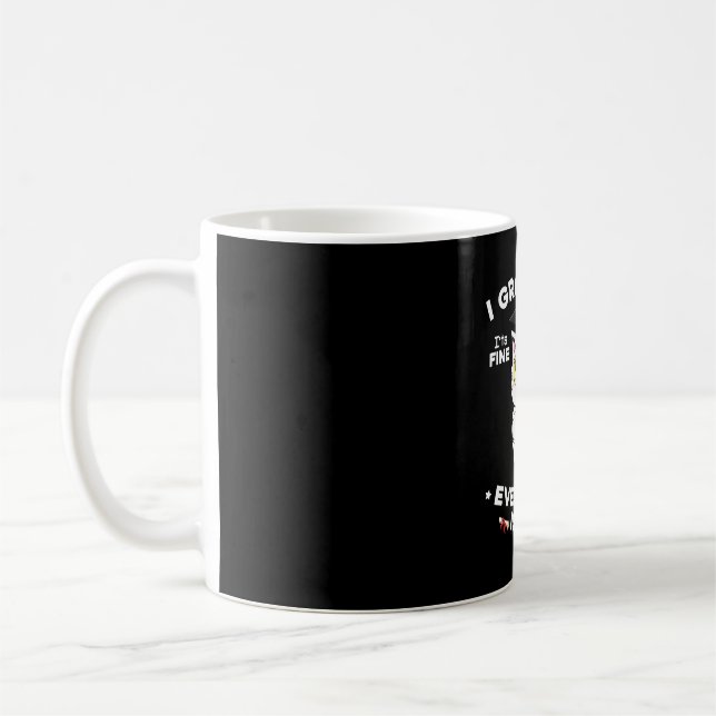 Utexaminerad forskarstuderande klass 2024 rolig sv kaffemugg (Vänster)