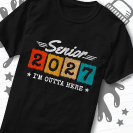 Utexaminerad här Examenscitat Avgångsklass 2027 T Shirt