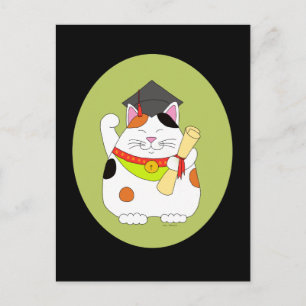 Utexaminerad Maneki Neko Meddelande Vykort