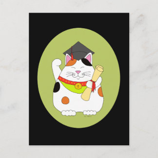 Utexaminerad Maneki Neko Meddelande Vykort