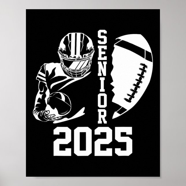 Utexaminerad Senior Cl 2025 Examen Amerikansk Foo Poster (Framsidan)