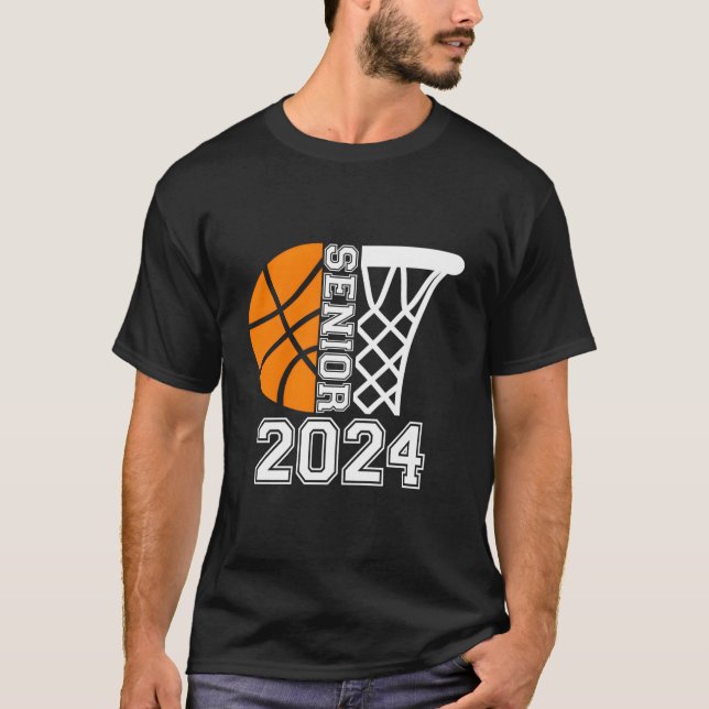 Utexaminerad Seniorklass 2024 Basketspelare Gr T Shirt (Framsida)