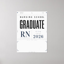 Utexaminerad sjuksköterska RN 2026 Anpassat namn Canvastryck