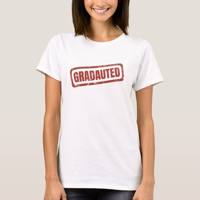 Utexaminerad  Stamp Examensdiplom T Shirt (Framsida)