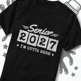 Utexaminerad Studentår Kandidatexamen 2027 T Shirt