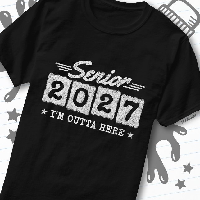 Utexaminerad Studentår Kandidatexamen 2027 T Shirt (Skapare uppladdad)