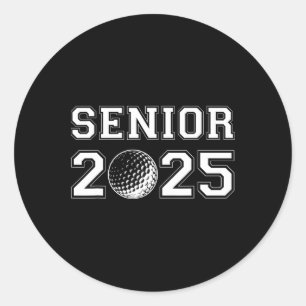 Utexaminerade 2025 Golf Senior Golf Graduation Runt Klistermärke
