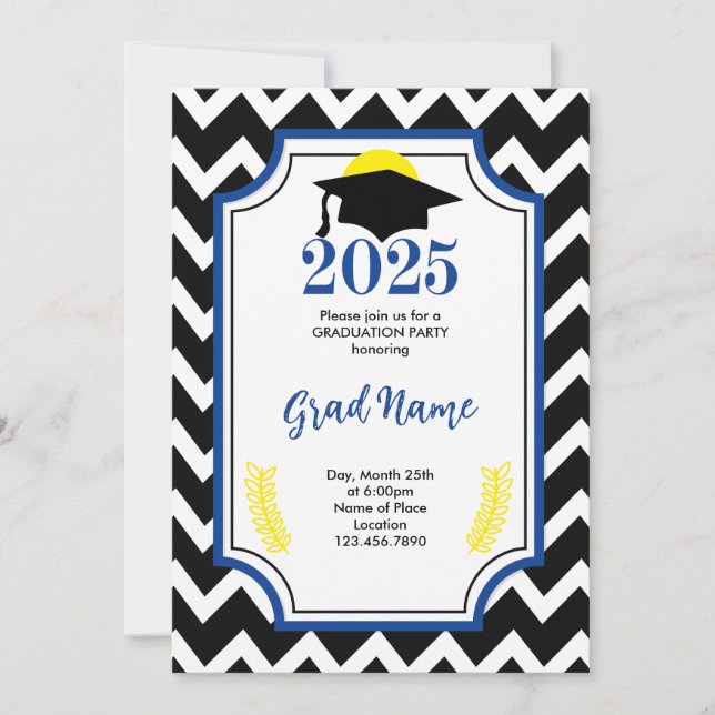 Utexaminerade 2025 Grad Fest Inbjudan (Framsida)