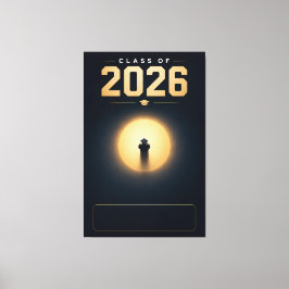 Utexaminerade årskull 2026 Personligt namn dekorat Canvastryck