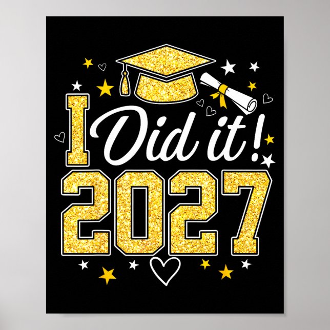 Utexaminerades 2027 avgångsklass 2027 poster (Framsidan)