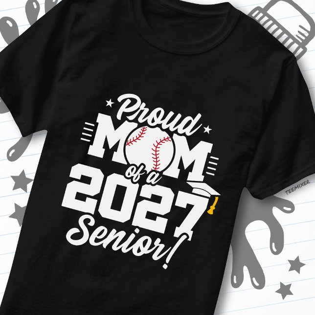 Utexaminerande klass 2027 Graduate Baseball Stolt  T Shirt (Skapare uppladdad)
