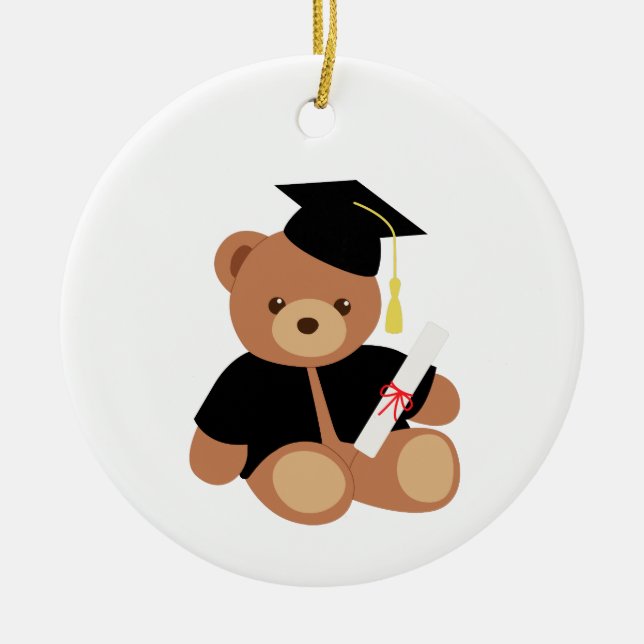 Utexaminerande Teddybjörn Julgransprydnad Keramik (Framsidan)
