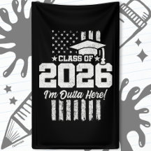 Utexamineringsklass 2026 Distressed Flag Design