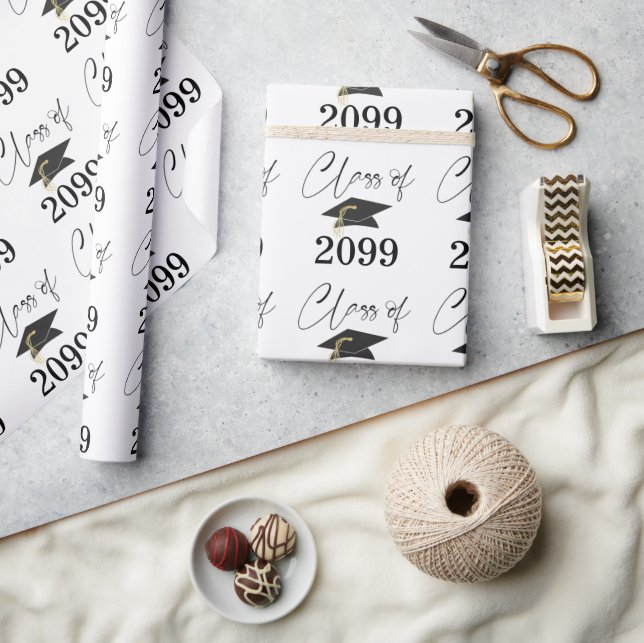 Utexamineringsmanus KLASS År Minimalistiskt Mönste Presentpapper (Hantverk)