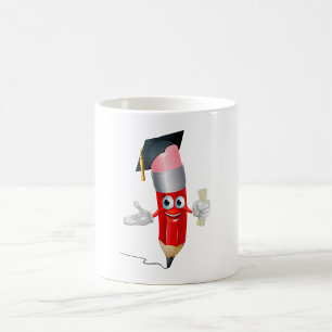 Utexamineringspenna Karaktär som håller diplom Kaffemugg