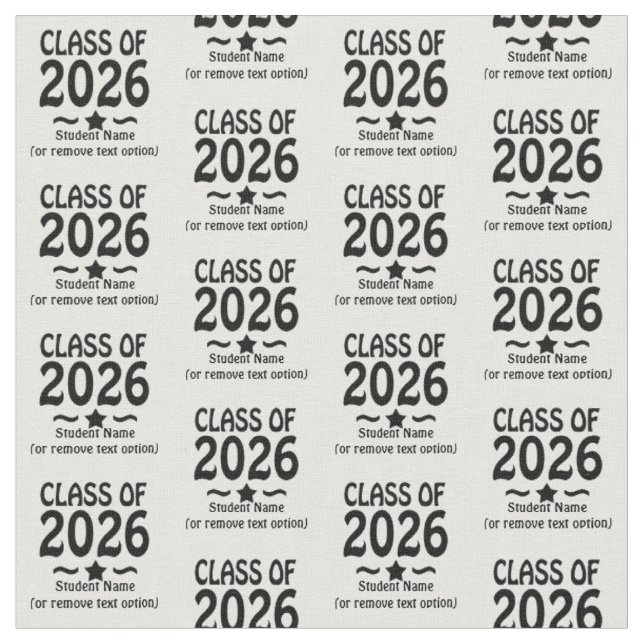 Utexamineringsstjärna Klass 2026 Utexaminerad Tyg (Närbild)