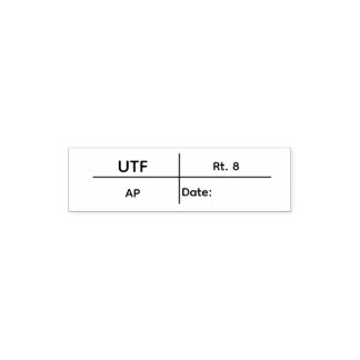 UTF-stämpel Självfärgande Stämpel