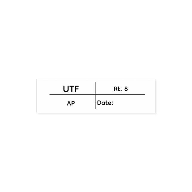 UTF-stämpel Självfärgande Stämpel (Design)