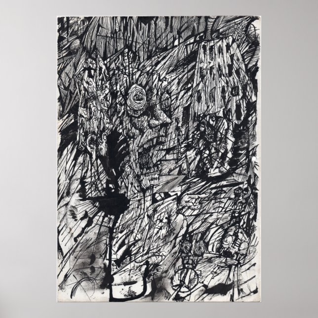 Utfall från Felicity, bläck teckning Poster (Framsidan)