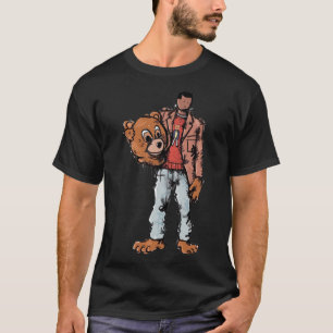 utfällbar björn ansikte t shirt