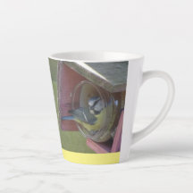 Utfällbar fågeldesign i latte Mugg