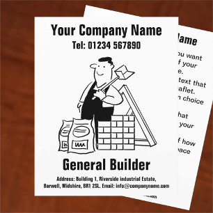 Utfällbar Tecknad i General Builder Flygblad
