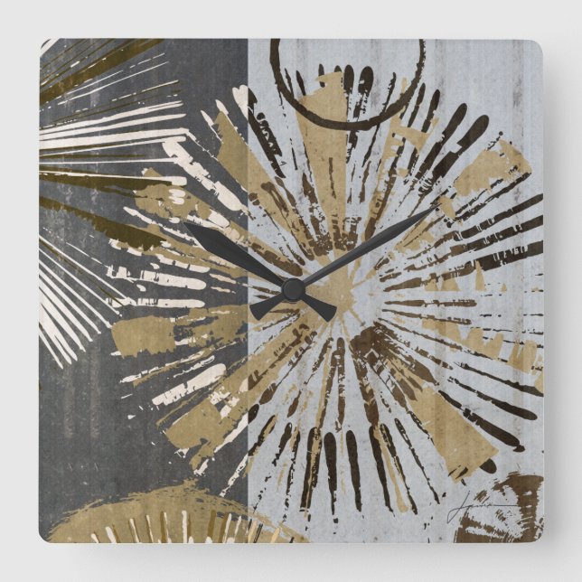 Utfallsbrickor III Fyrkantig Klocka (Framsida)