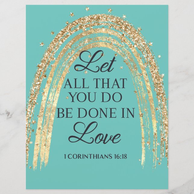 Utfärdad i Kärlek Guld Rainbow Scrapbook Papper (Framsida)