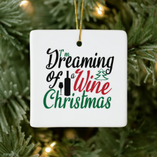 UTFÄRDANDE AV CERAMISK ORNATION AV "VIN CHRISTMAS" JULGRANSPRYDNAD KERAMIK