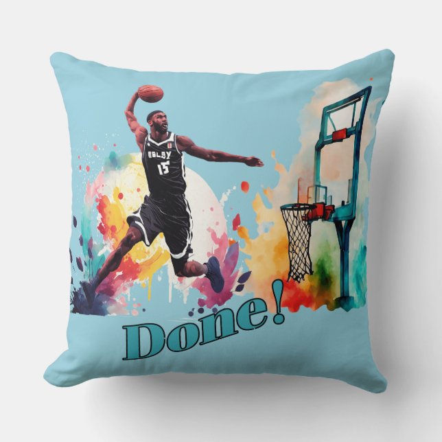 Utfärdat i Ultimate Slam dunk Basketball Trend Kudde (Framsida)