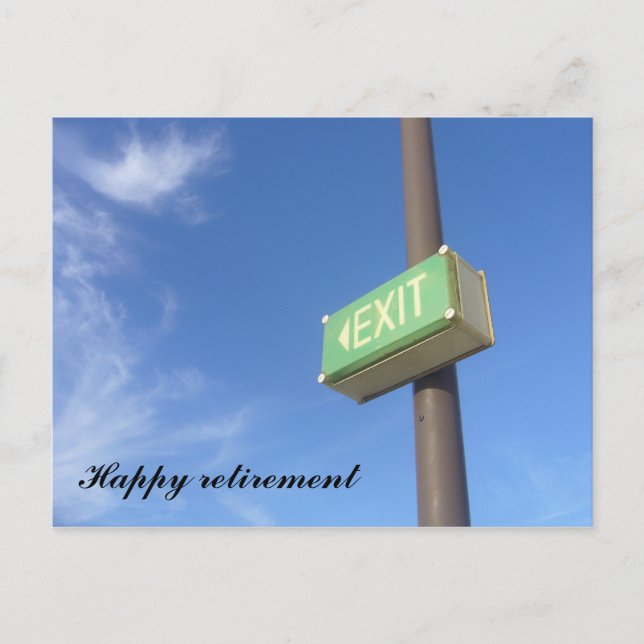 Utfartsfarebra för lycklig vykort (Framsida)