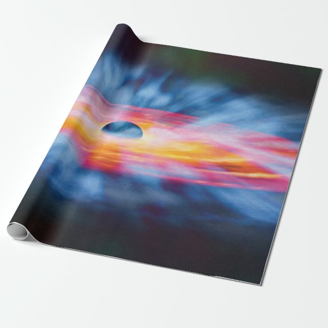 Utflöden från Svarta Hål - Färglöst konstnärskonce Presentpapper (Utrullad)