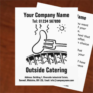 Utflykt Catering Tecknad Design Broschyr Flygblad