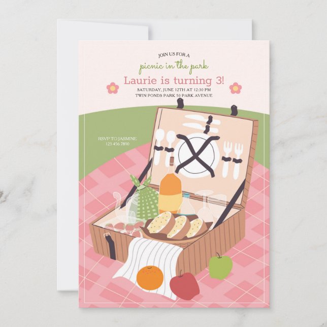 Utflykt i parken inbjudan (Framsida)