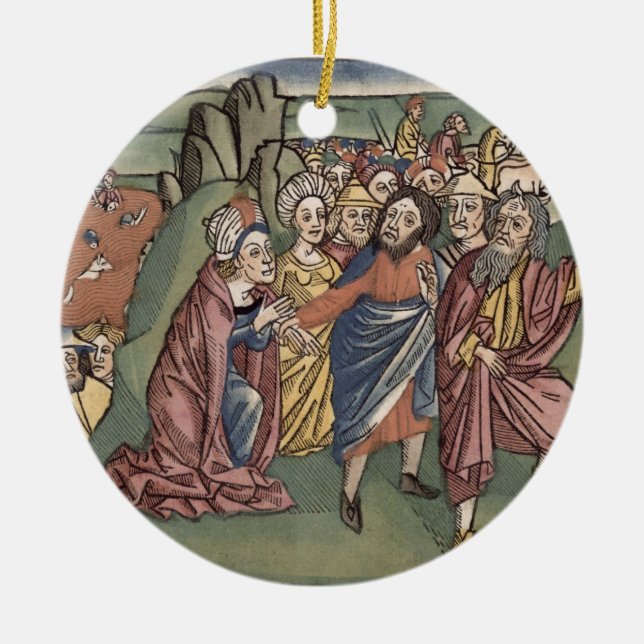 Utflyttning 14 Moses och israelitesna som korsar Julgransprydnad Keramik (Framsidan)