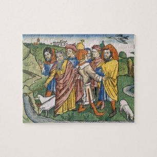 Utflyttning 17 1-7 Moses gör vatten att flöda fr Pussel