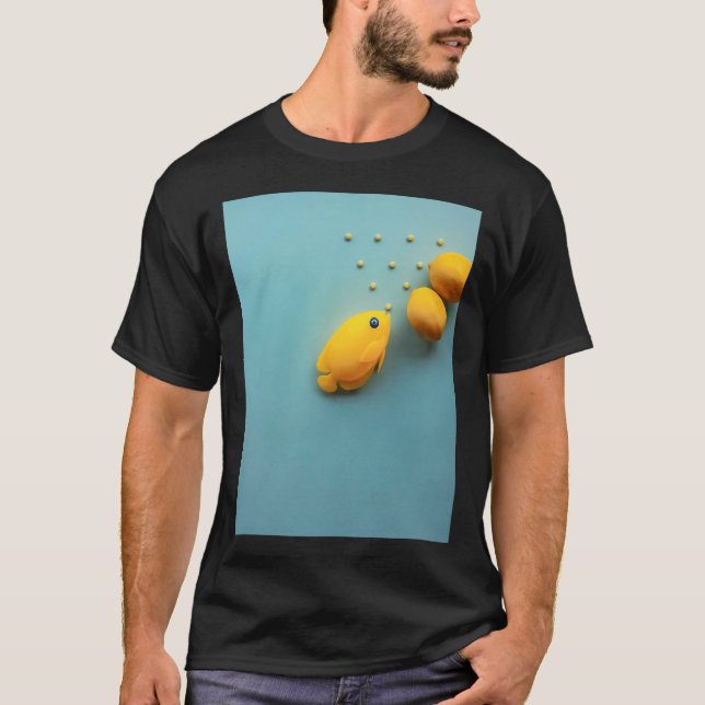 Utfodring av tre gula ängelfiskar t shirt (Framsida)