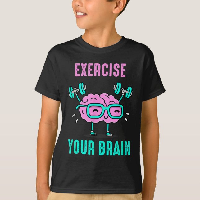 Utför ditt hjärntest med ditt hjärnfunktionsdiagra t shirt (Framsida)