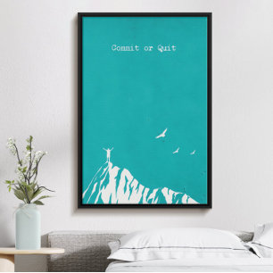 Utför eller avsluta, modernt trendig inspirerande poster