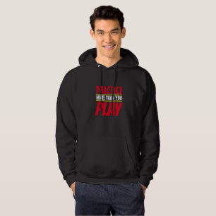 Utför mer Röd typografi med motiv Hoodie