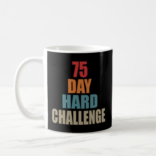 Utför Motiverad arbetsgång 75 dagar hårt Kaffemugg (Vänster)
