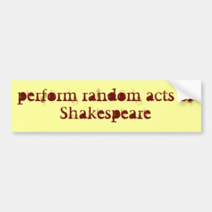 utför Shakespeare Bildekal