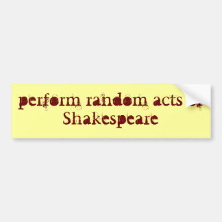 utför Shakespeare Bildekal