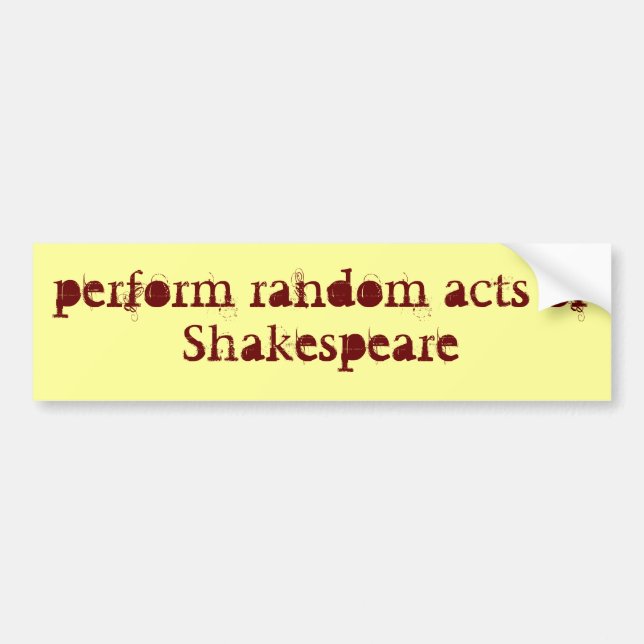utför Shakespeare Bildekal (Framsidan)