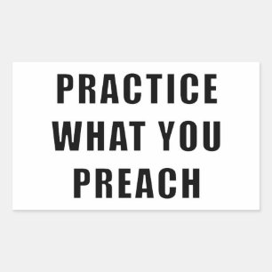 Utför vad du lär dig rektangulärt klistermärke