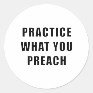 Utför vad du lär dig runt klistermärke