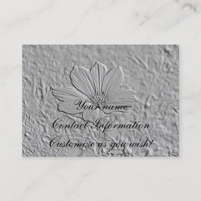 Utföra i relief kortet för Lookkosmosblomman Visitkort (Framsida)