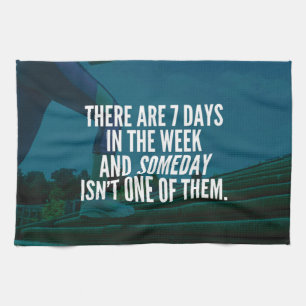 Utföra Motivational Ord Kökshandduk