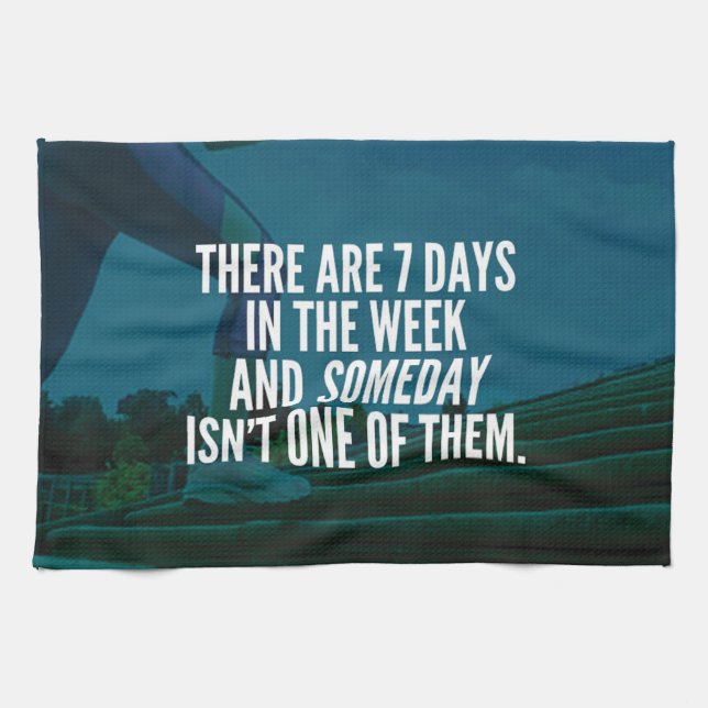 Utföra Motivational Ord Kökshandduk (Horisontell)